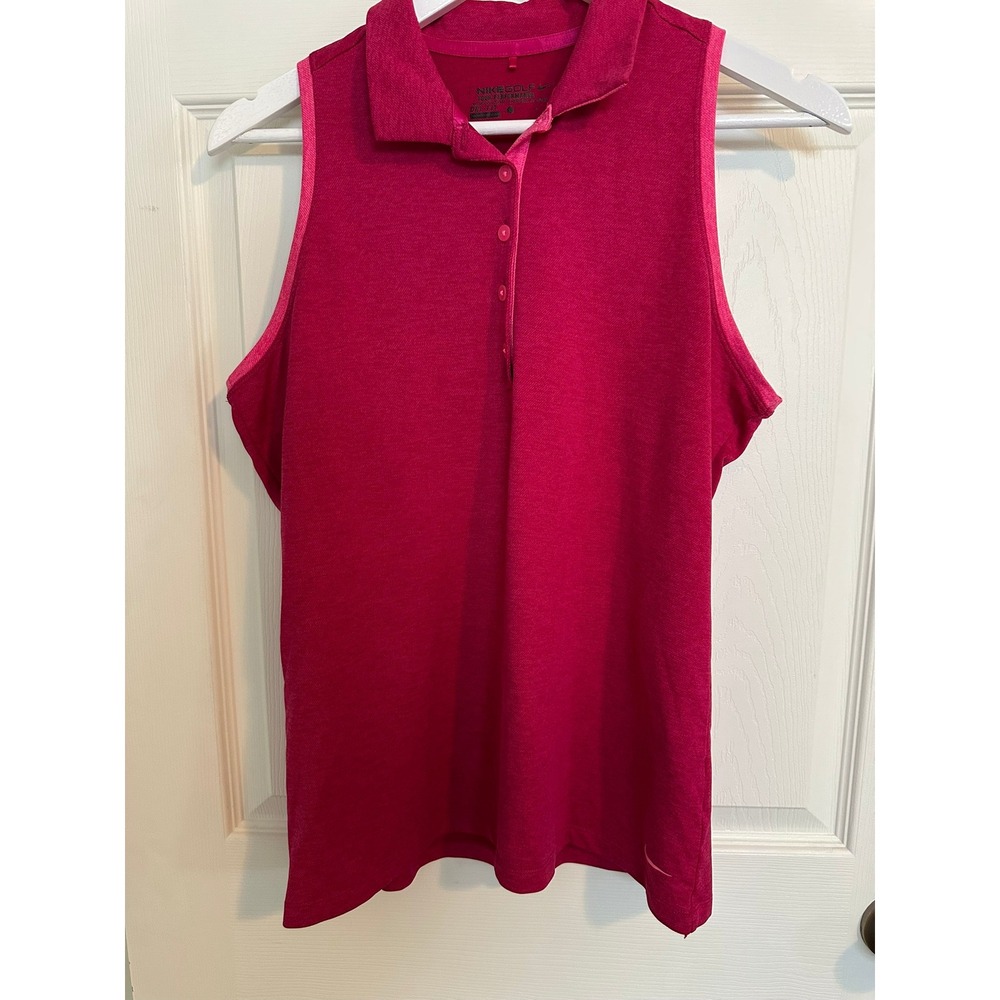 Nike Golf Sleeveless Polo Women's‎ Pink Size Large